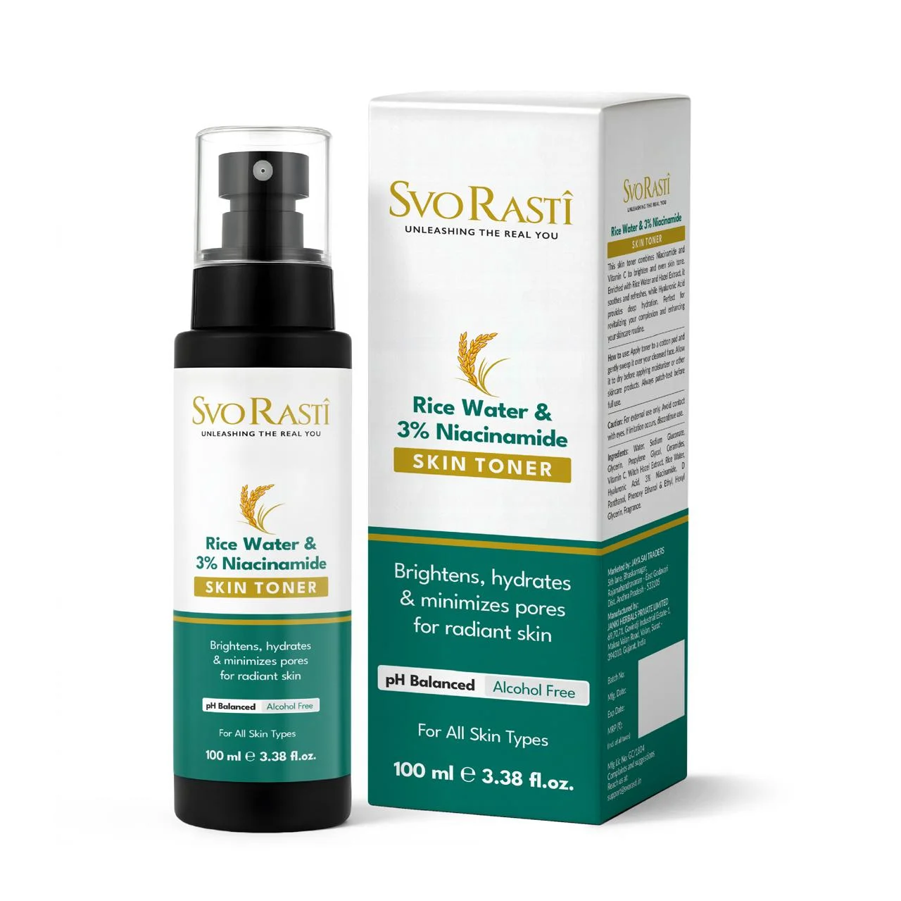 Svorasti Rice Water & 3% Niacinamide Skin Toner